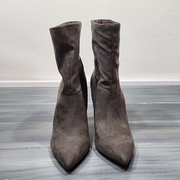 INC International Concepts Reanna Boots Stiletto Heel Pointed Toe Faux Suede 9M - Picture 3 of 12